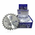 Grip Tight Tools 7-1/4-inch Professional 24-Tooth Tungsten Carbide Tipped Circular Saw Blade, Multi-Purpose, 25PK N1600-25
